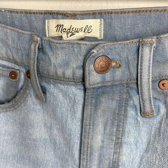 MADEWELL Jeans Women 26 Perfect Vintage Wide-Leg Crop Distressed Aged ND537 - Picture 7 of 15